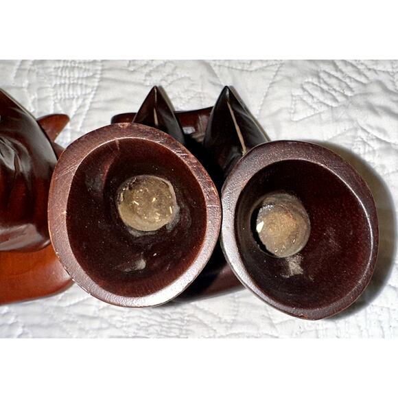 Vintage Wood Hand Carved Asian boot bookends - Picture 8 of 10